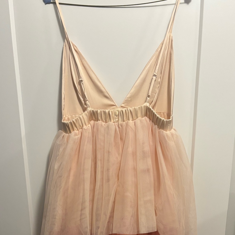 TIERED TULLE MAXI DRESS - Picture 4 of 5
